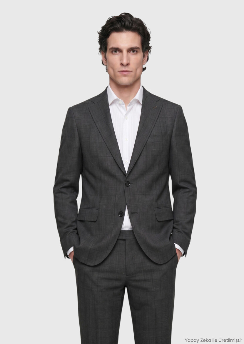 Brown Regular Fit Silk Blended Suit - RAMSEY