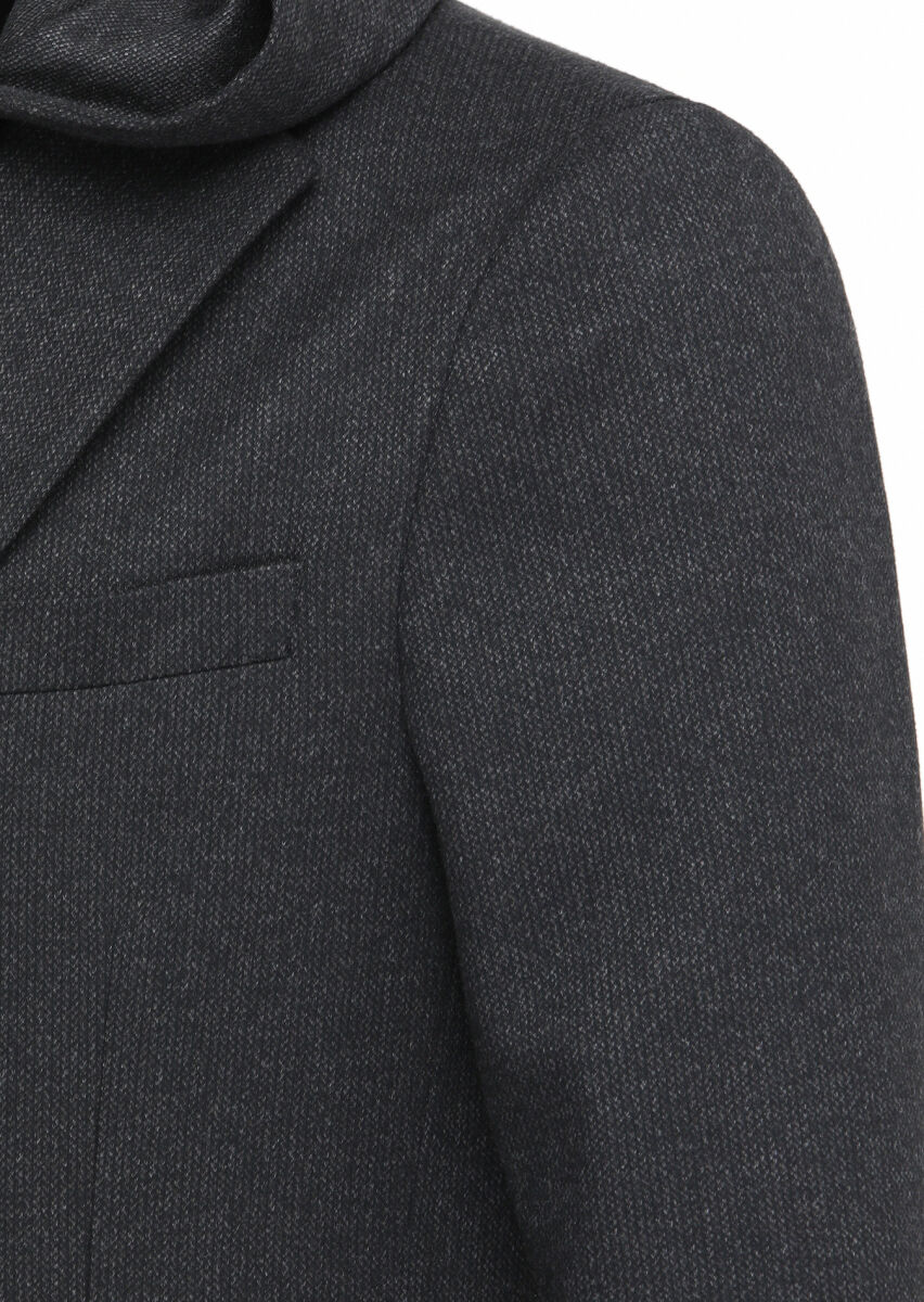 Brown Striped Comfort Fit Jacket - 3