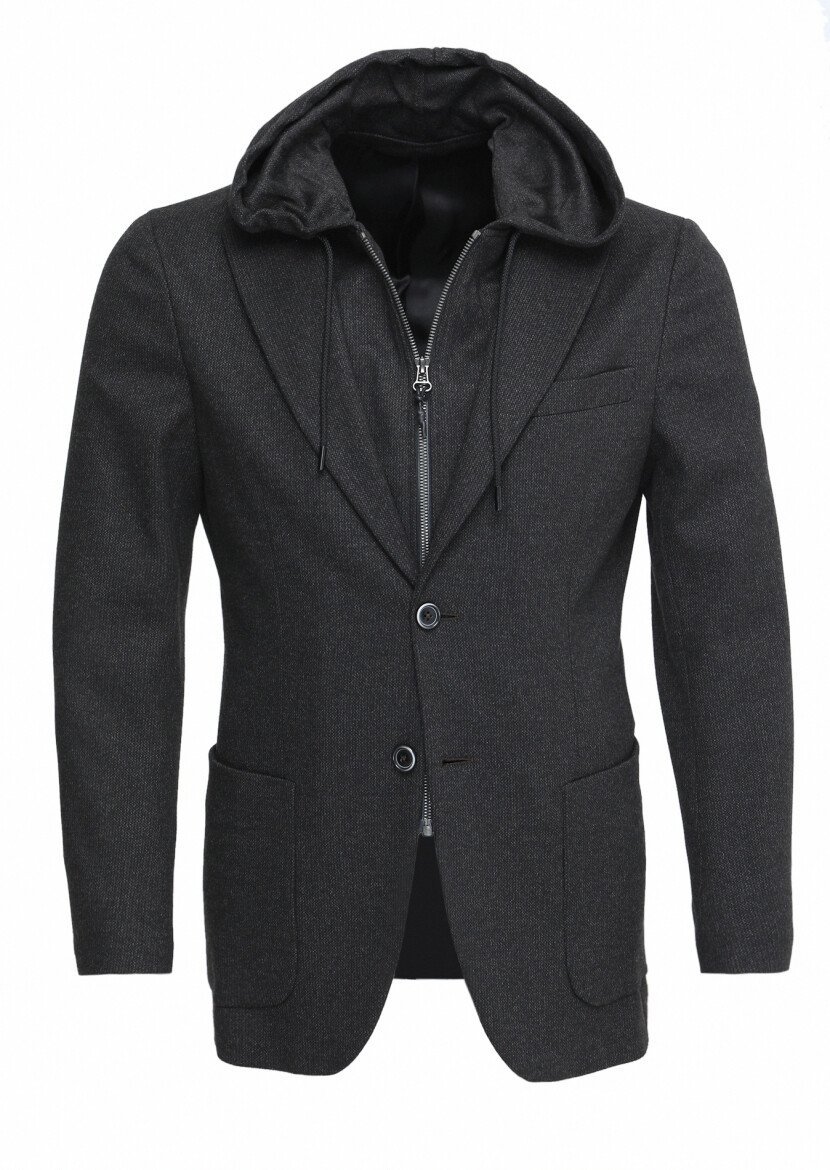 Brown Striped Comfort Fit Jacket - 1