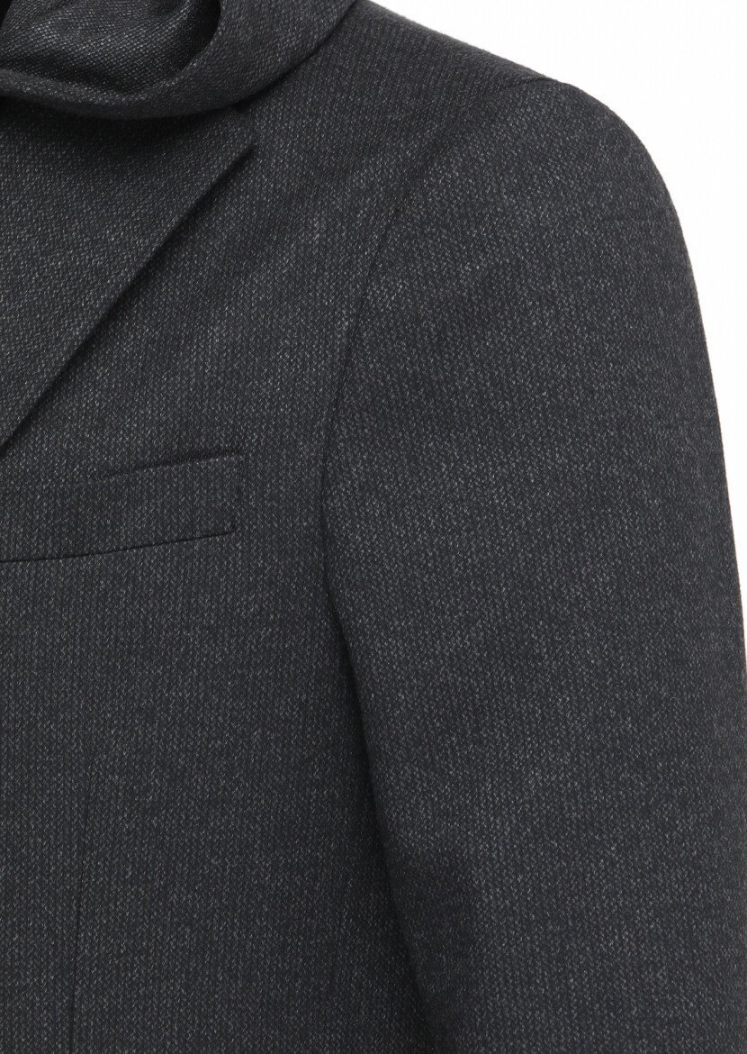 Brown Striped Comfort Fit Jacket - 3