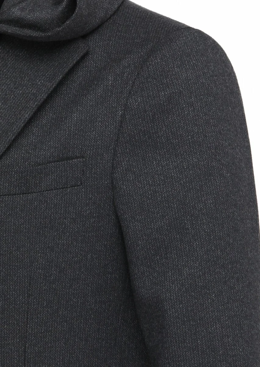 Brown Striped Comfort Fit Jacket - 3