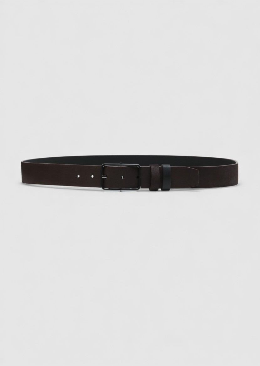 Brown Suede Belt 