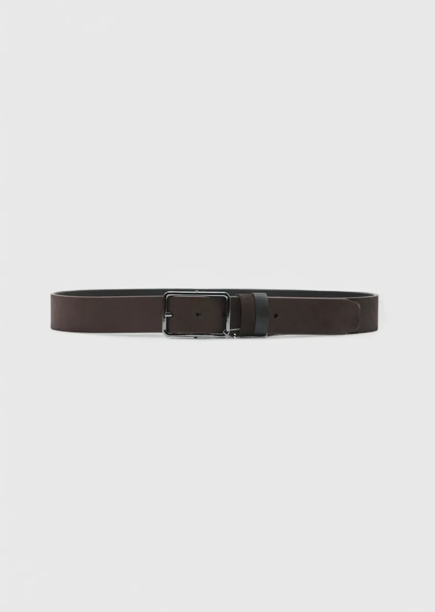 Brown Suede Belt - 1