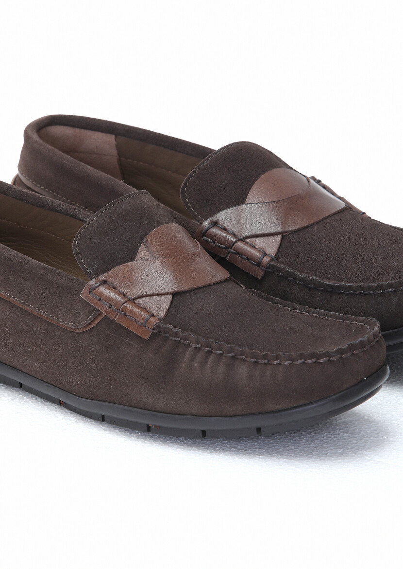 Brown Suede Casual Loafer - 3