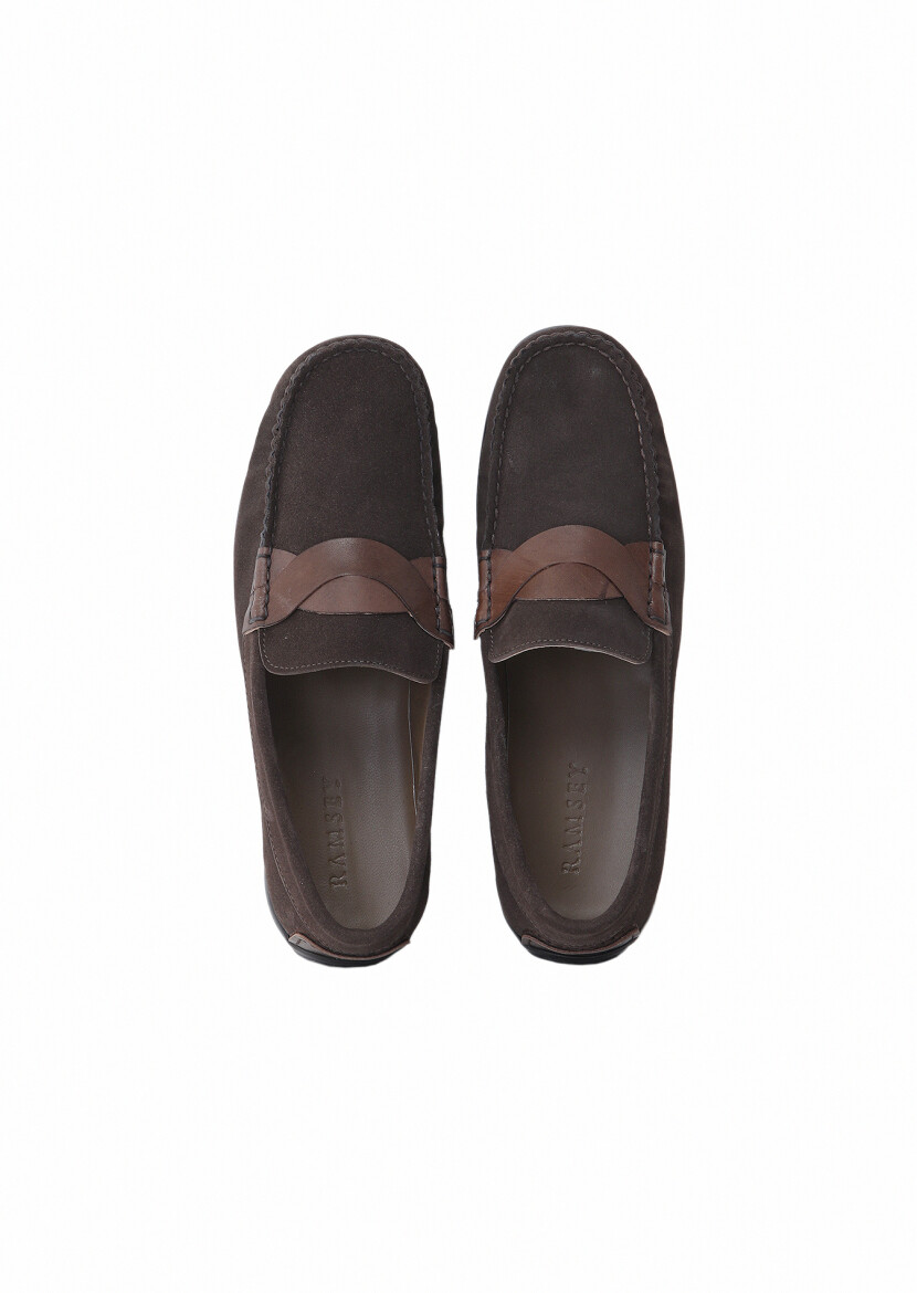 Brown Suede Casual Loafer - 6