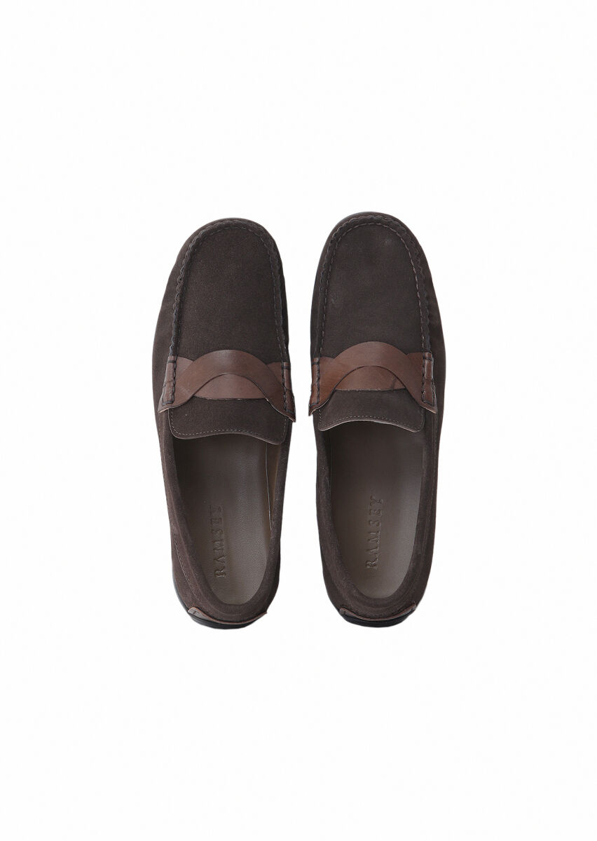 Brown Suede Casual Loafer - 6