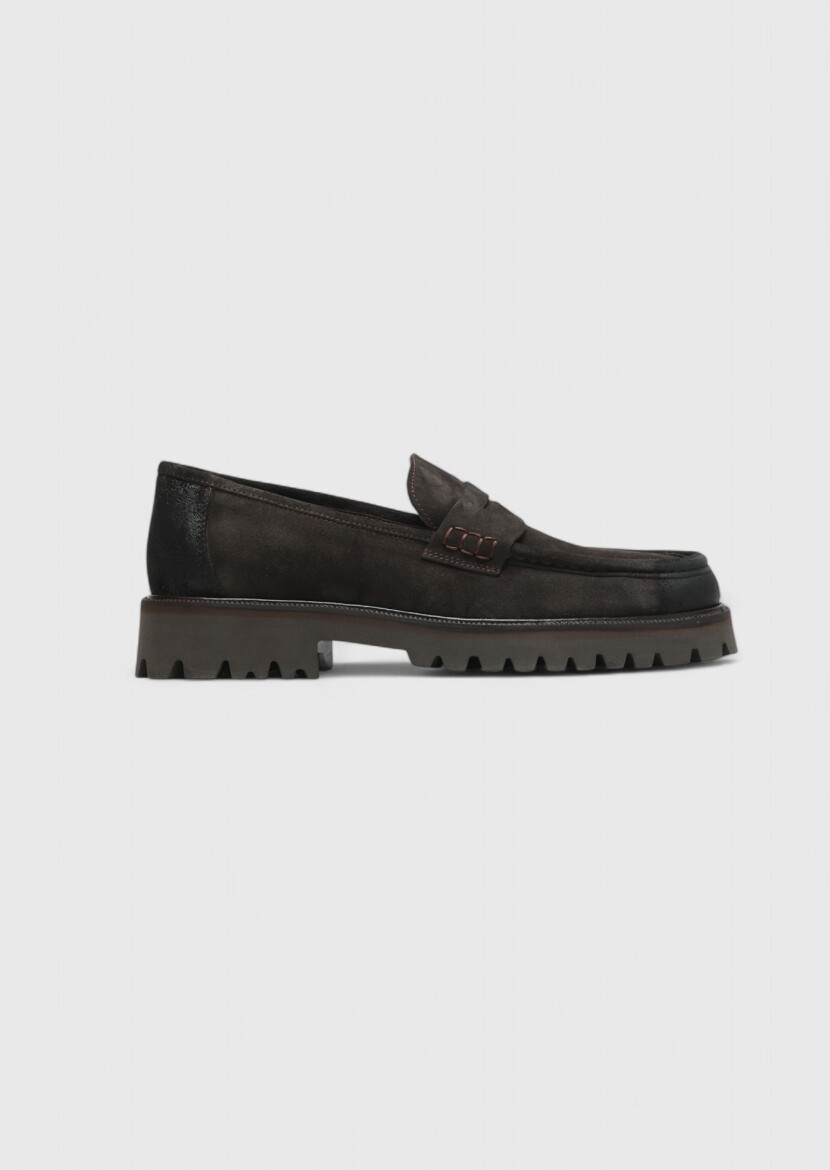 Brown Suede Casual Loafer - RAMSEY
