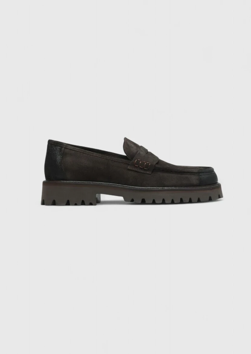 Brown Suede Casual Loafer - 1