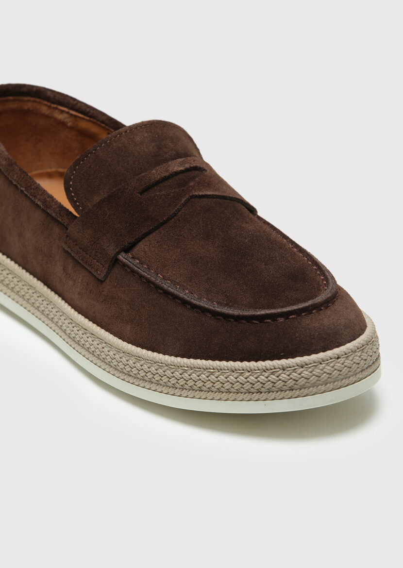 Brown Suede Casual Loafer 