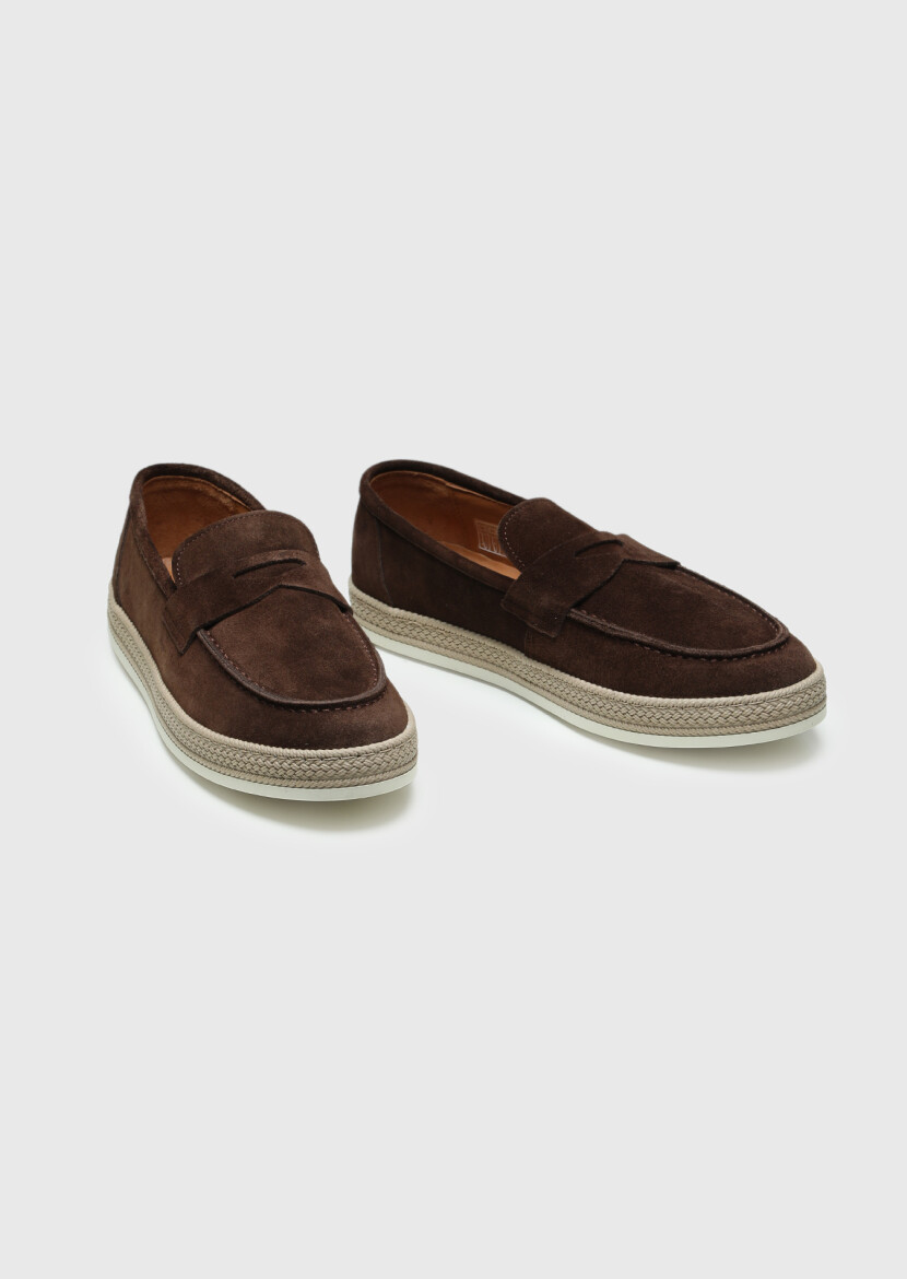 Brown Suede Casual Loafer - 3