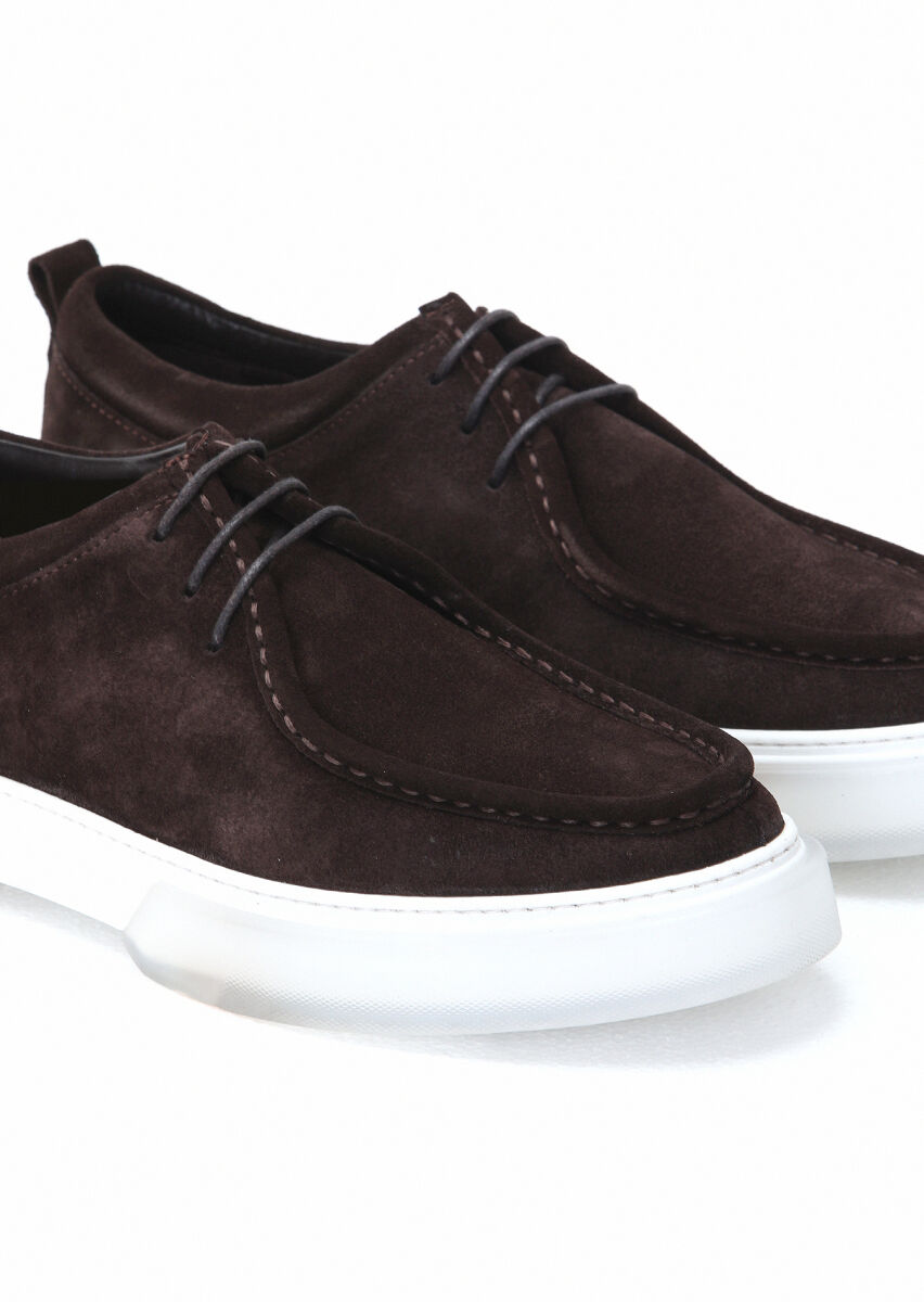 Brown Suede Casual Shoes - 3