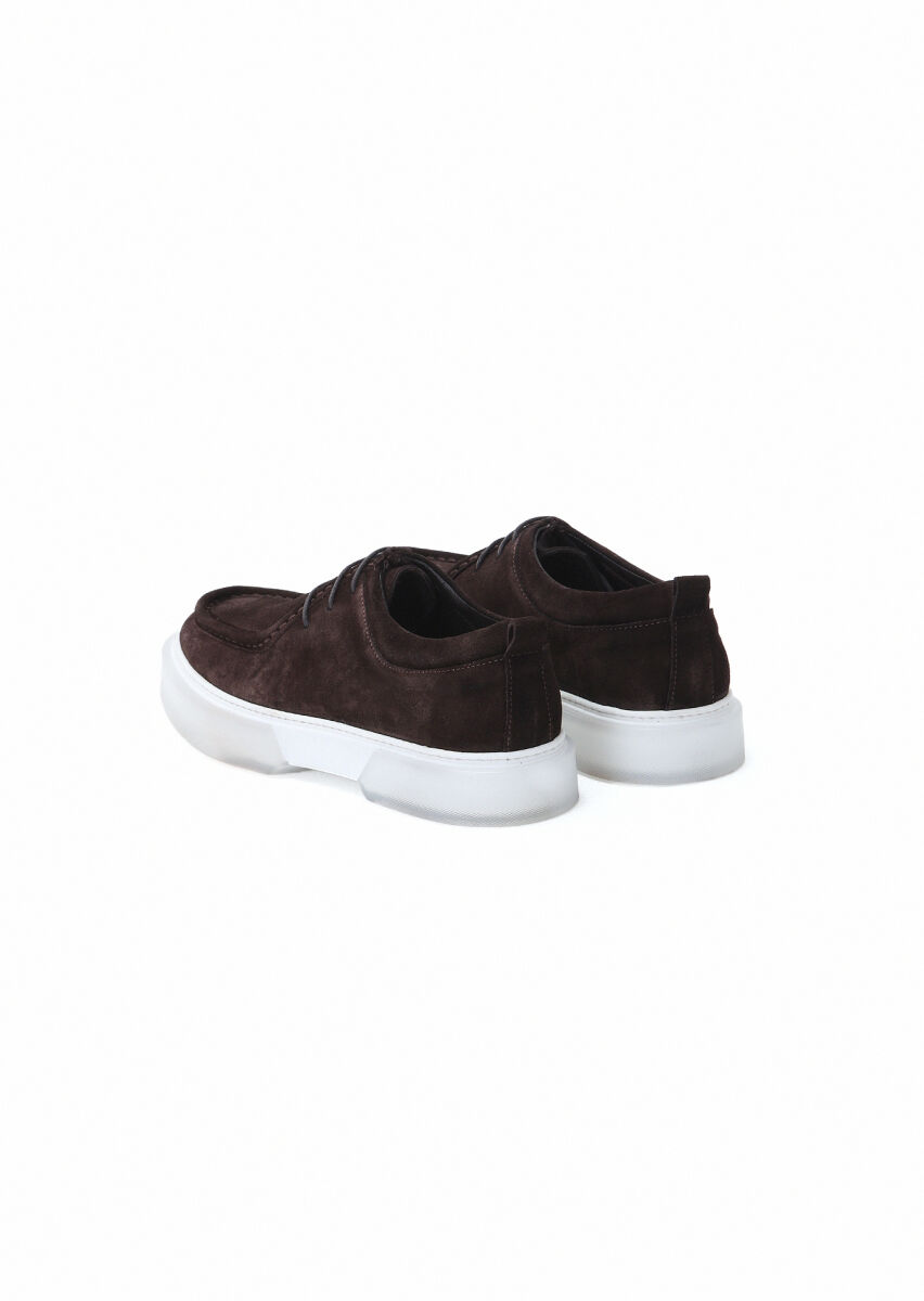 Brown Suede Casual Shoes - 4