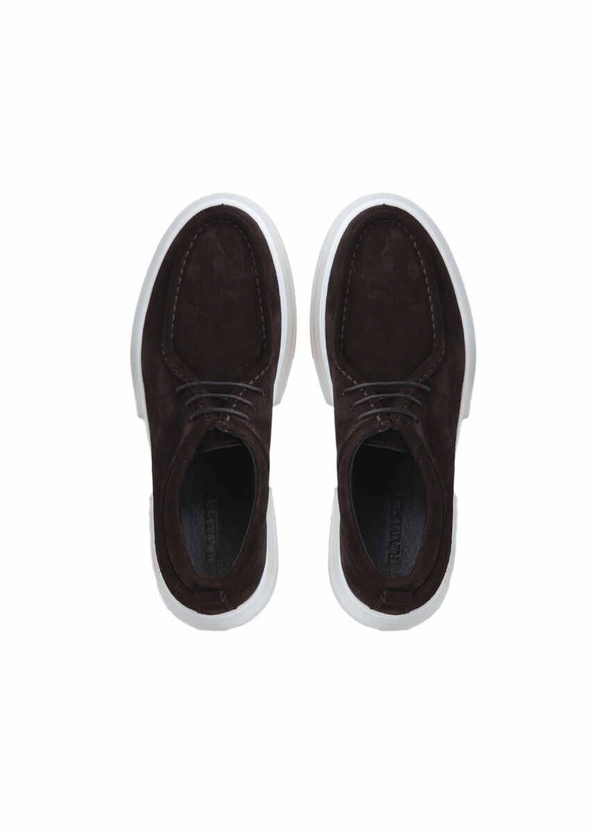 Brown Suede Casual Shoes - 6