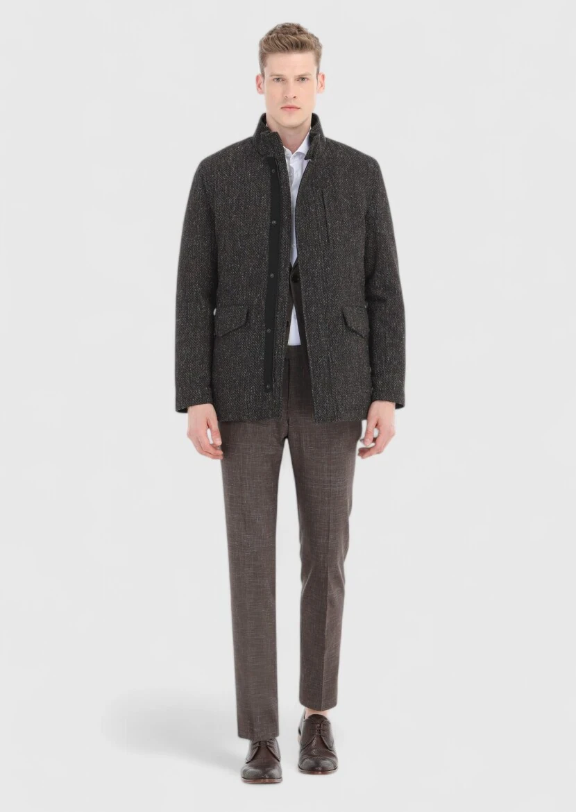 Brown Weaving Coat - 1