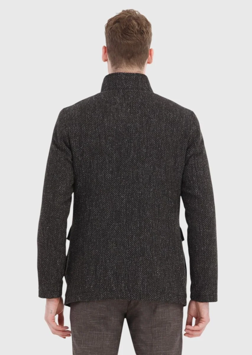 Brown Weaving Coat - 5