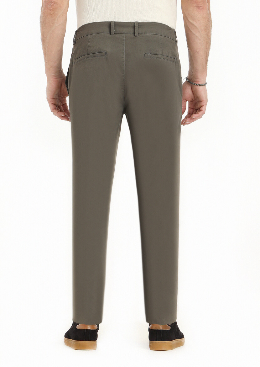 Brown Weaving Jogging Fit Casual Trousers - 4