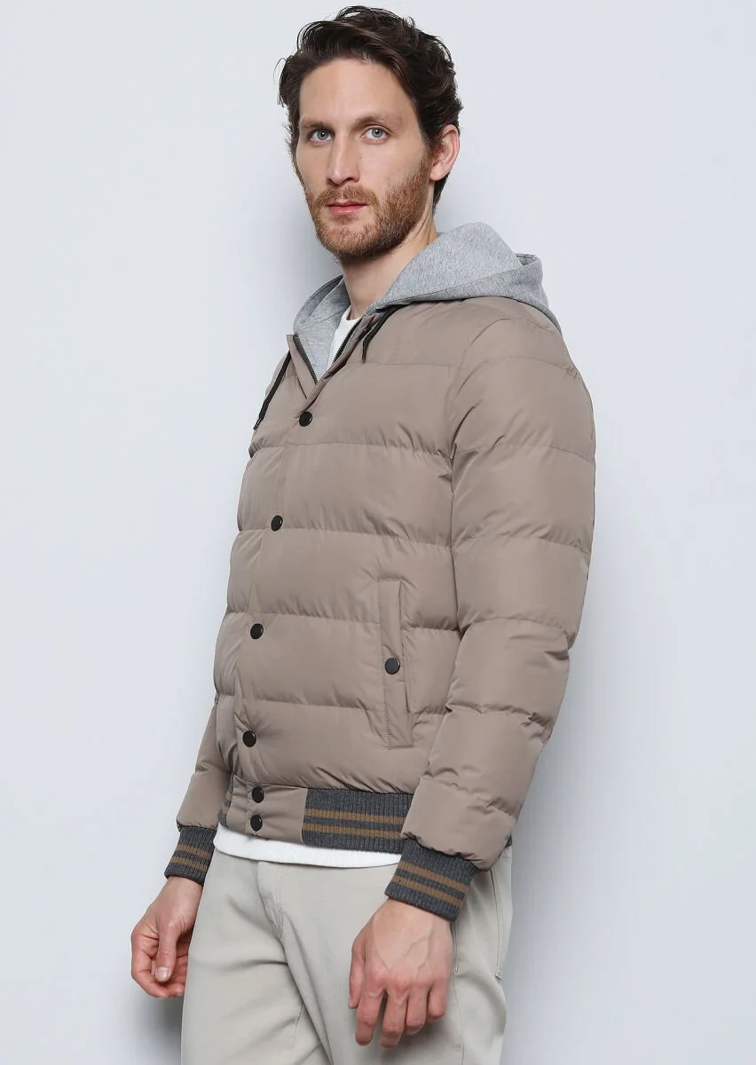 Buff Puffer Weaving Coat - 4