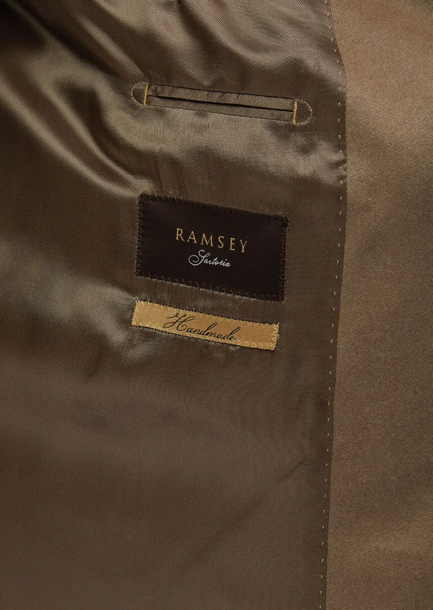 Buff Regular Fit Classical Weaving Overcoat - 8