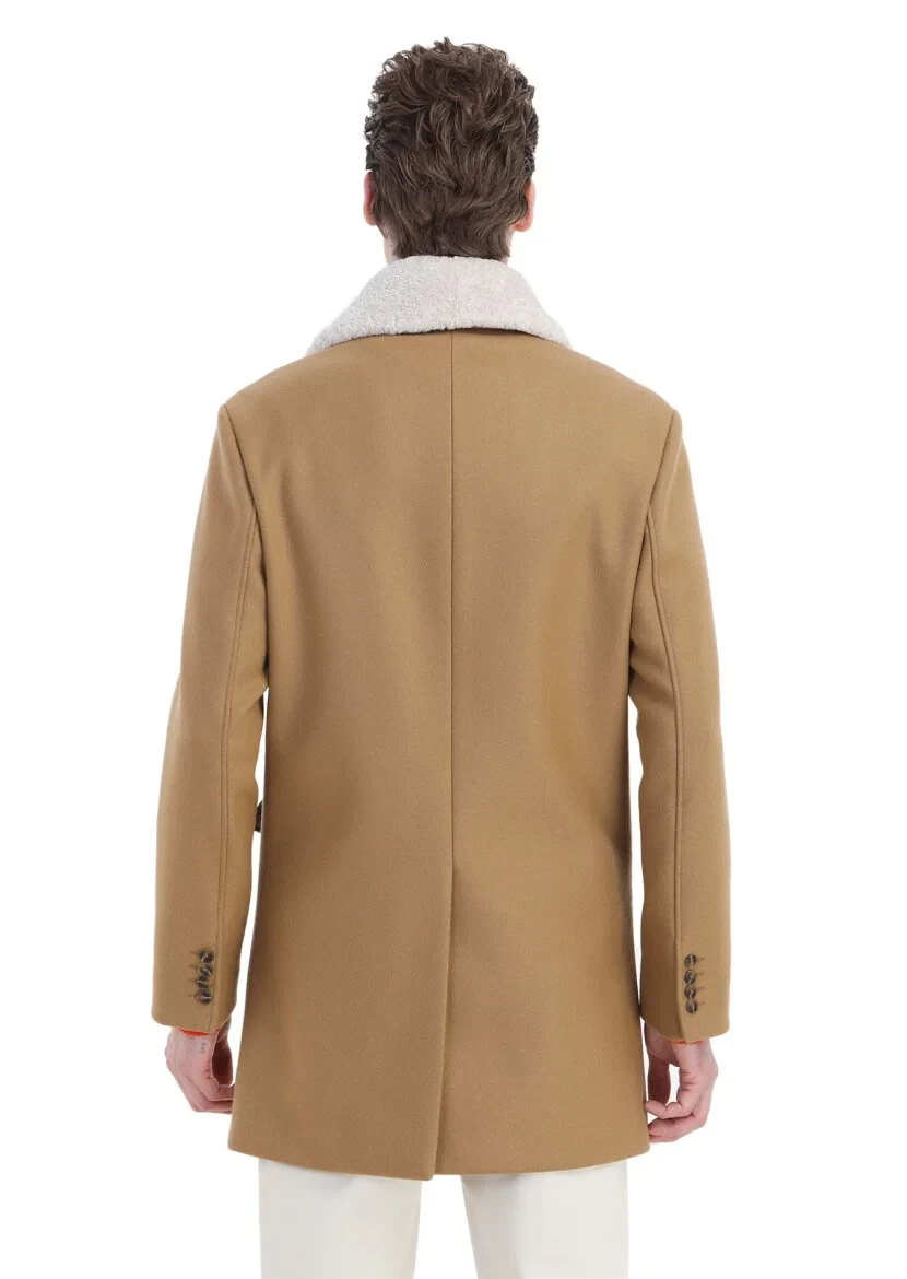 Buff Regular Fit Shirt Collar Casual Weaving Overcoat - 6
