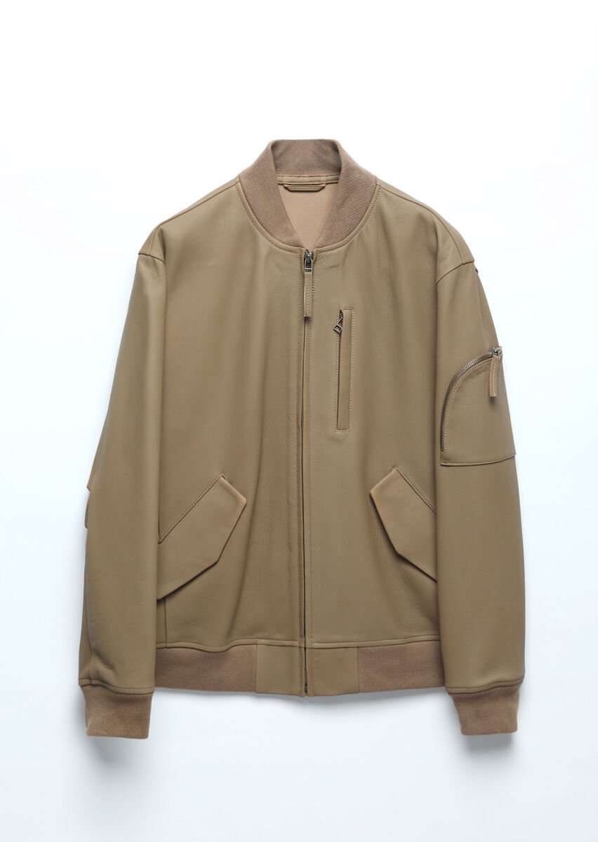 Buff Regular Fit Turtleneck Casual Suede Leather Coat - 8