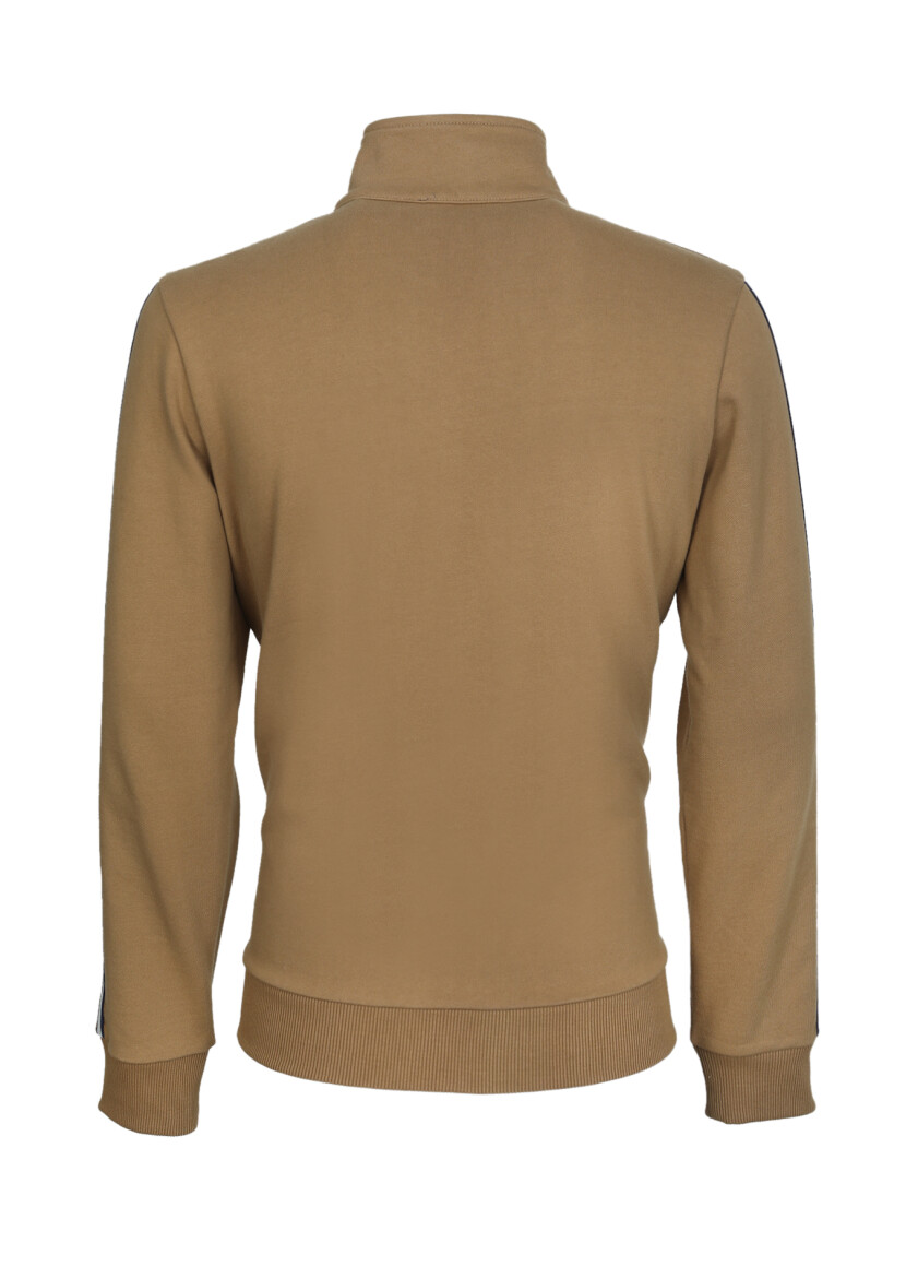 Buff Turtleneck Plain Sweatshirt 