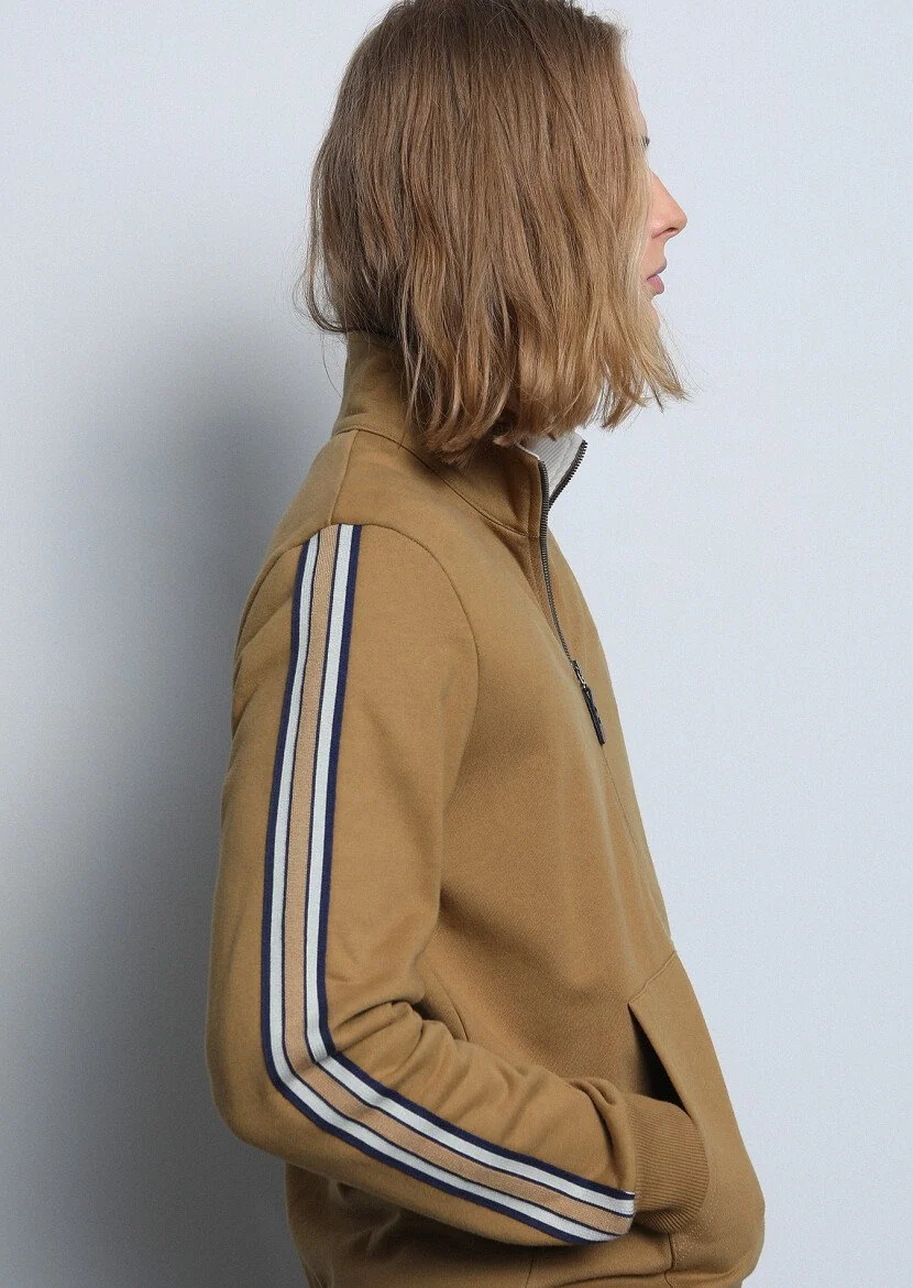 Buff Turtleneck Plain Sweatshirt - 4