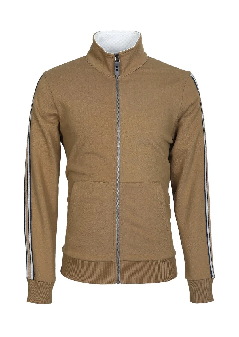 Buff Turtleneck Plain Sweatshirt - 6