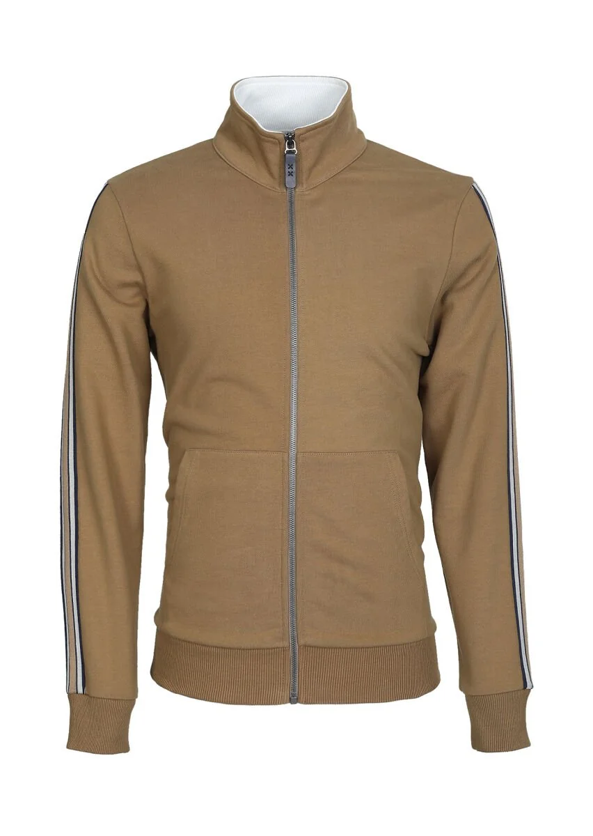 Buff Turtleneck Plain Sweatshirt - 6