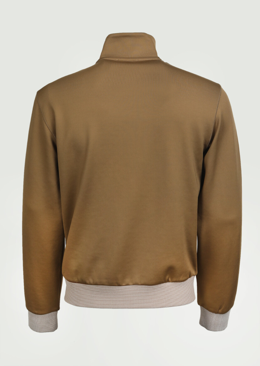 Buff Turtleneck Plain Sweatshirt - 6