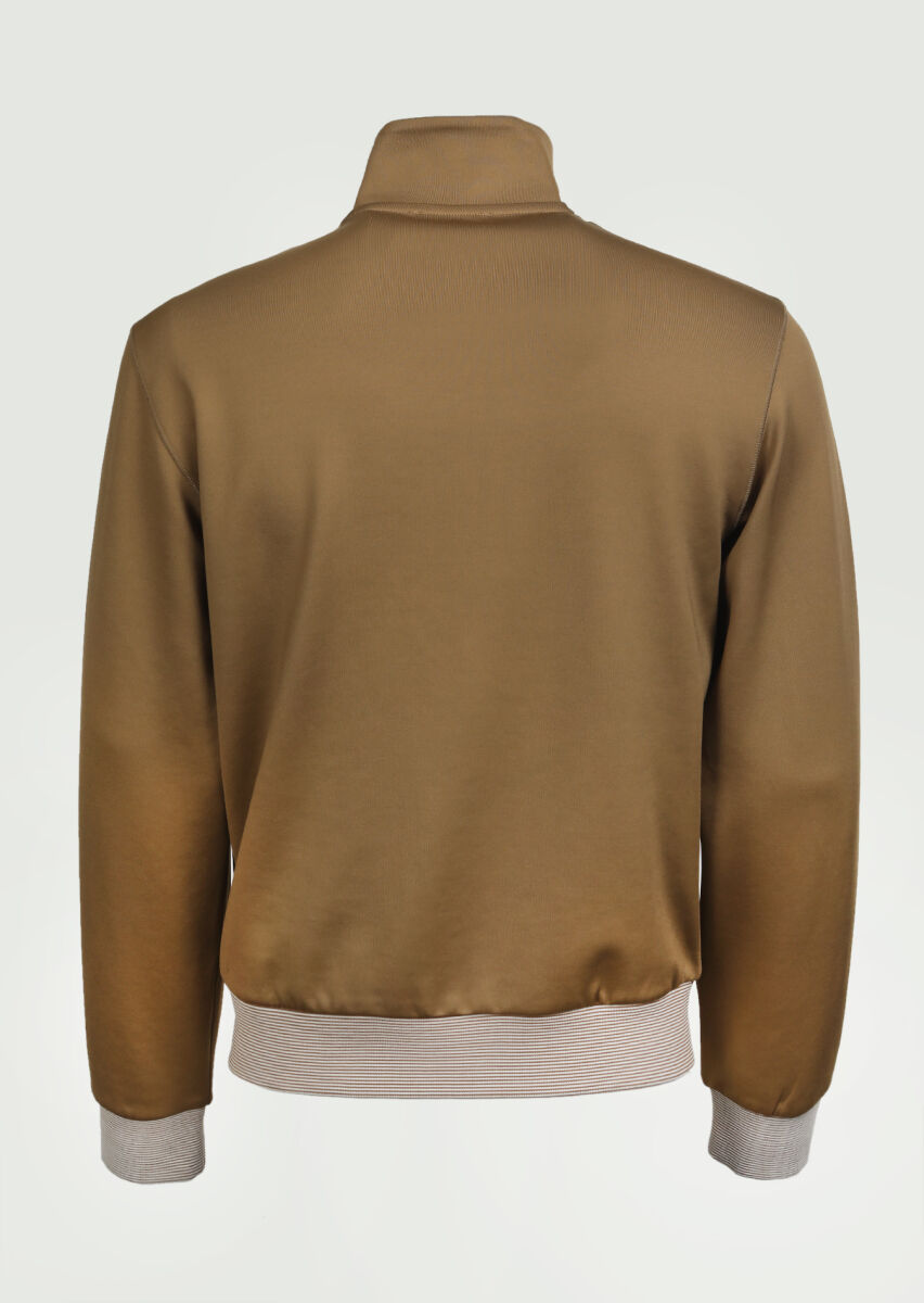 Buff Turtleneck Plain Sweatshirt - 6