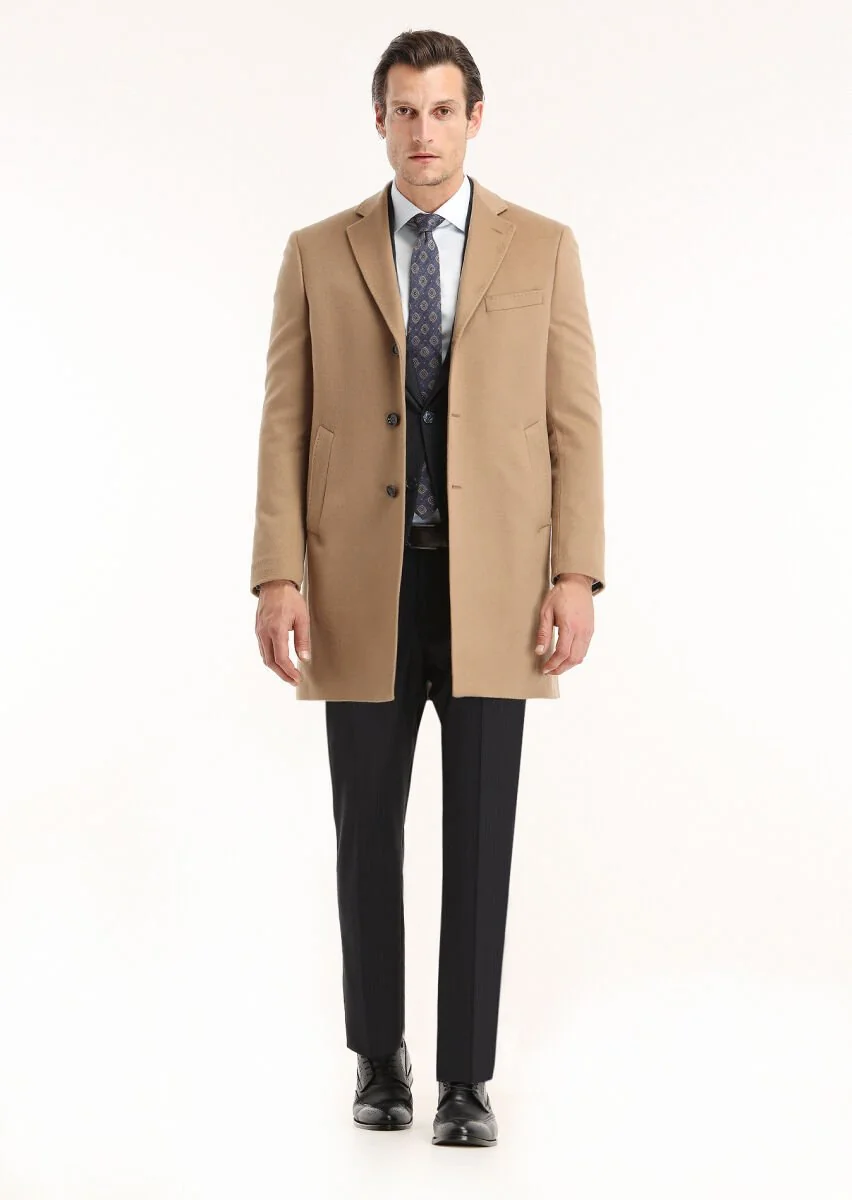 Buff Weaving Overcoat - 1