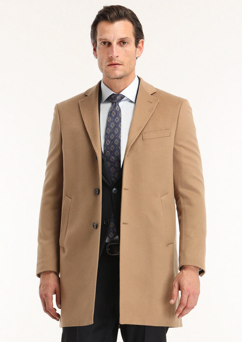 Buff Weaving Overcoat - 2