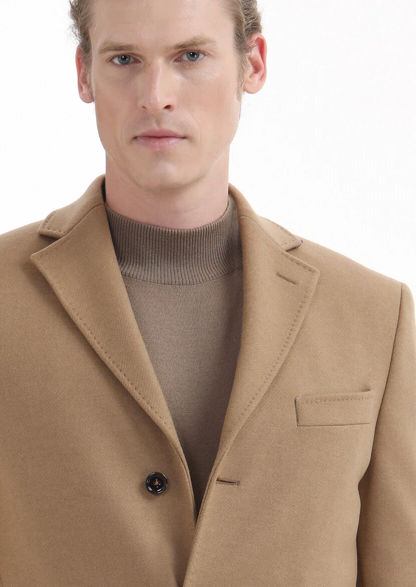 Buff Weaving Overcoat - 4