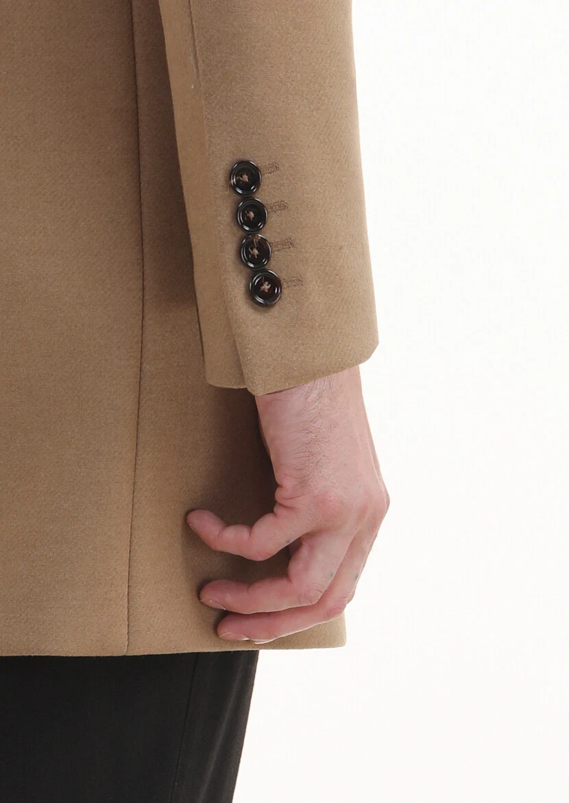 Buff Weaving Overcoat - 5