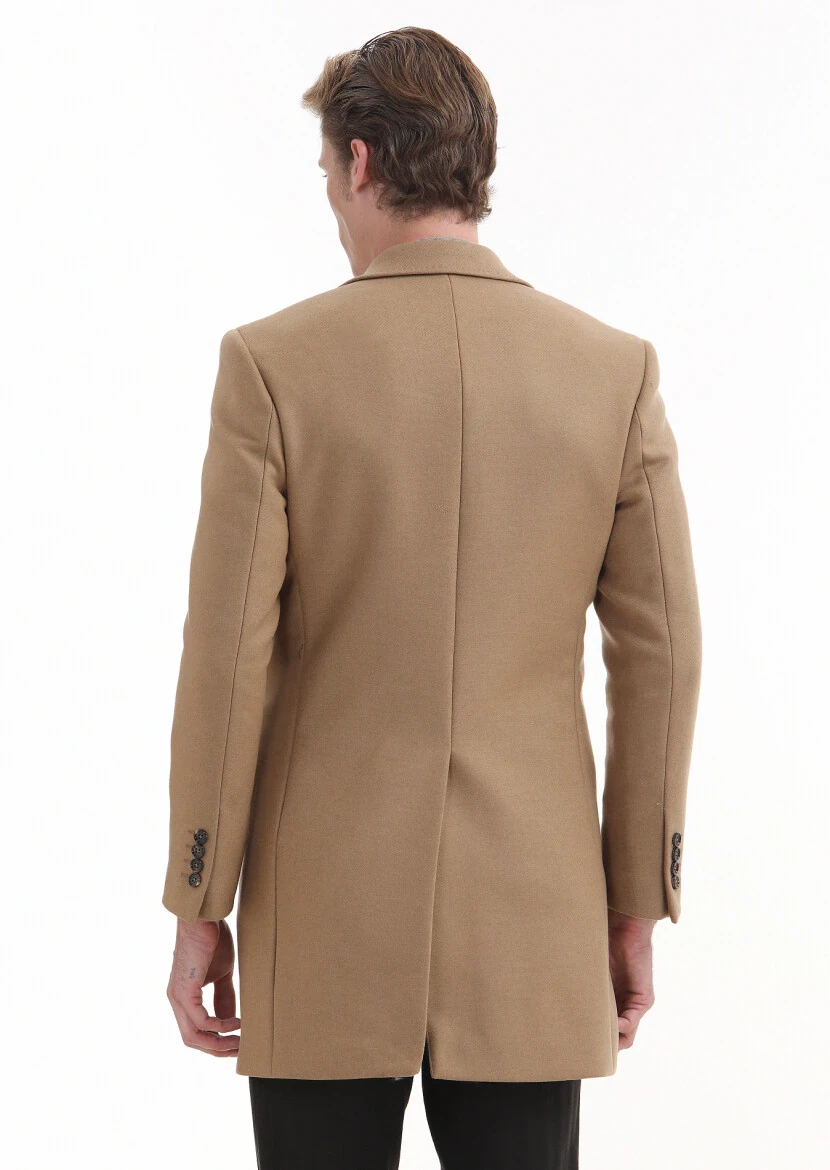 Buff Weaving Overcoat - 6