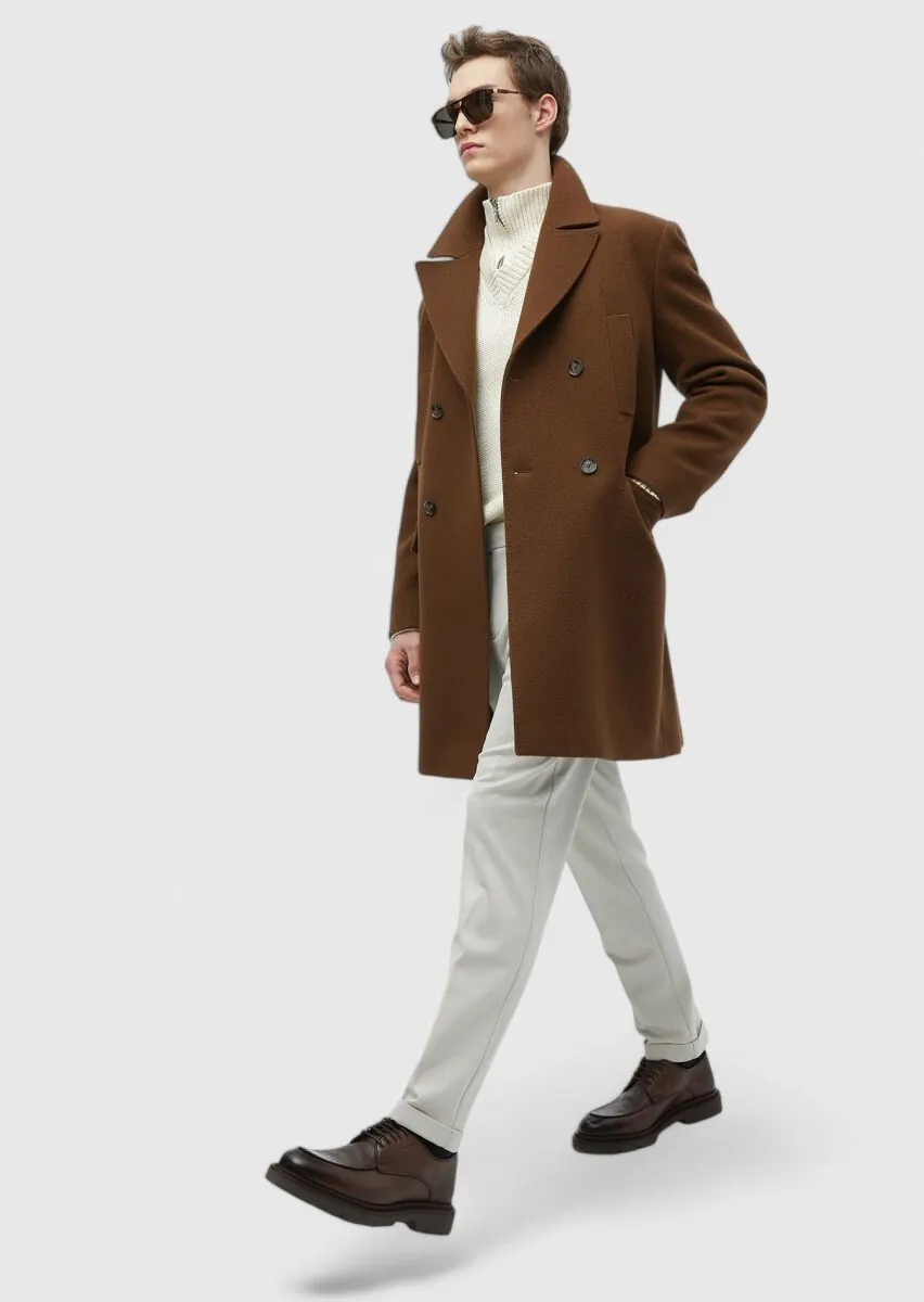 Buff Weaving Overcoat - 1