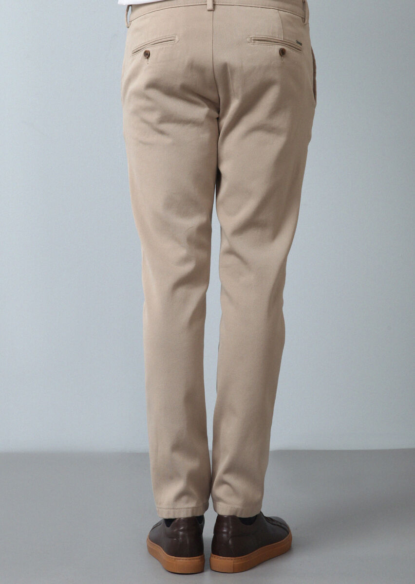 Buff Weaving Regular Fit Casual 100% Cotton Trousers - 5