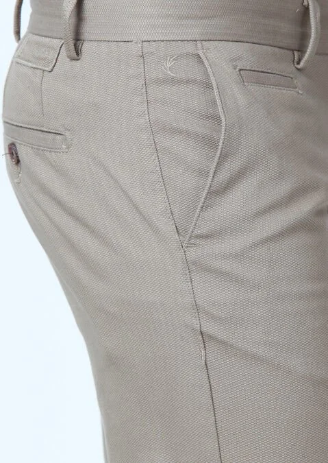 Buff Weaving Regular Fit Casual Cotton Blended Trousers - 3