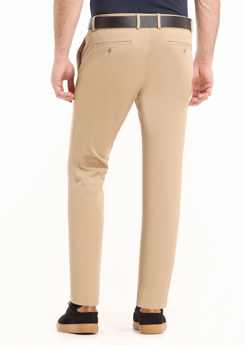 Buff Weaving Slim Fit Casual Cotton Blended Trousers - 4