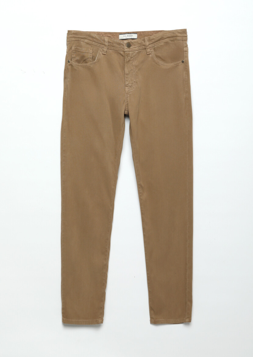 Buff Weaving Slim Fit Casual Cotton Blended Trousers - 5