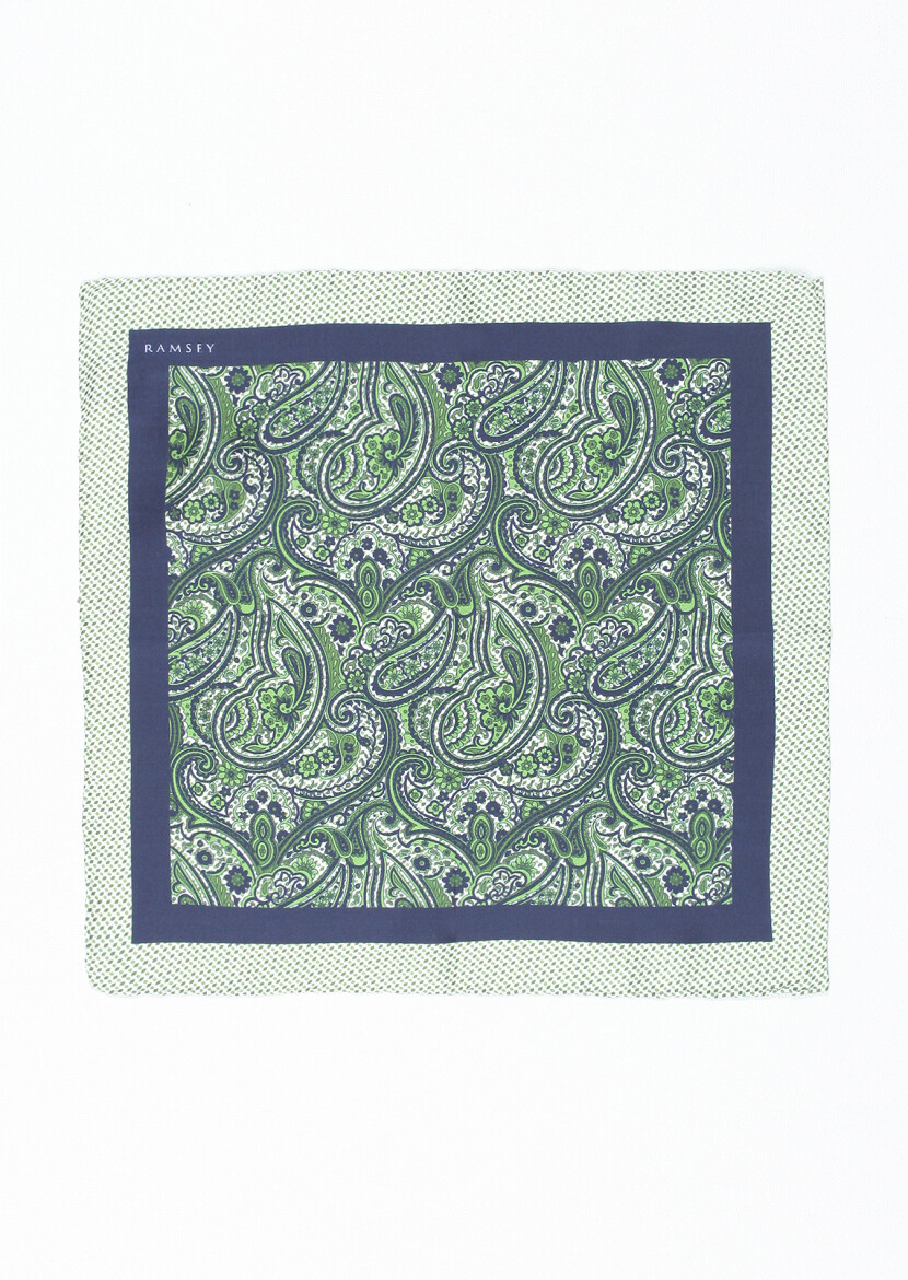 Burgundy %100 Keten Handkerchief - RAMSEY