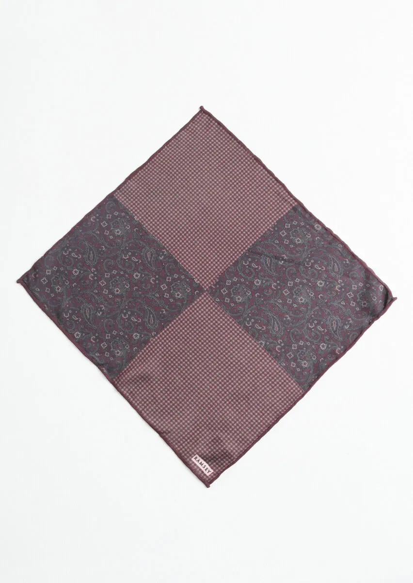 Burgundy %100 Pamuk Handkerchief - 1