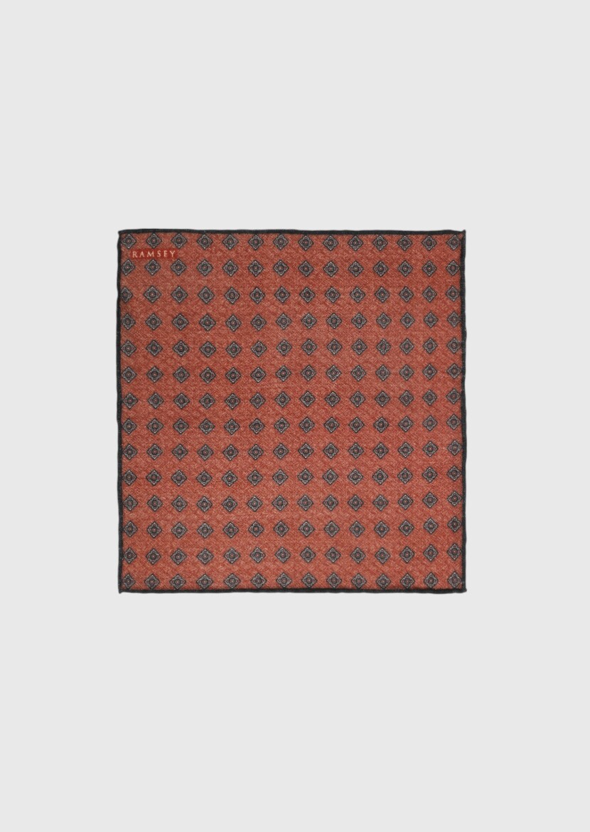 Burgundy %100 Yün Handkerchief 