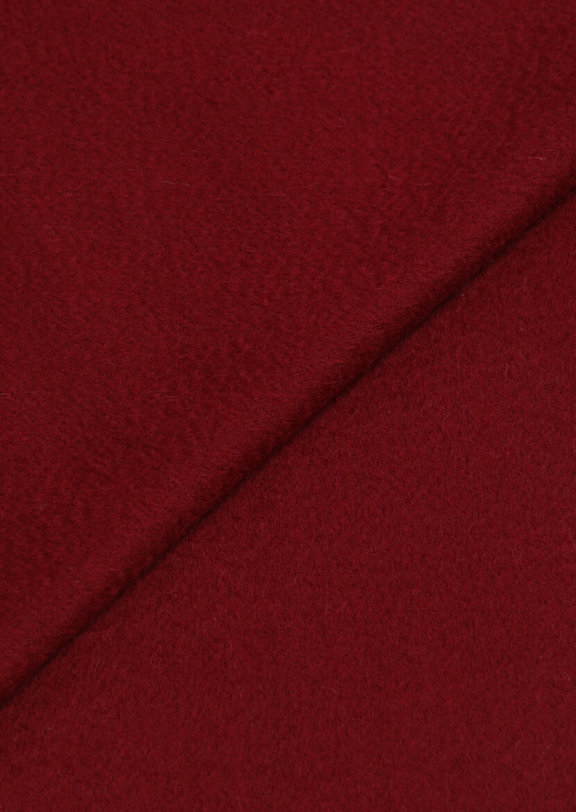 Burgundy %100 Yün Scarf - 2