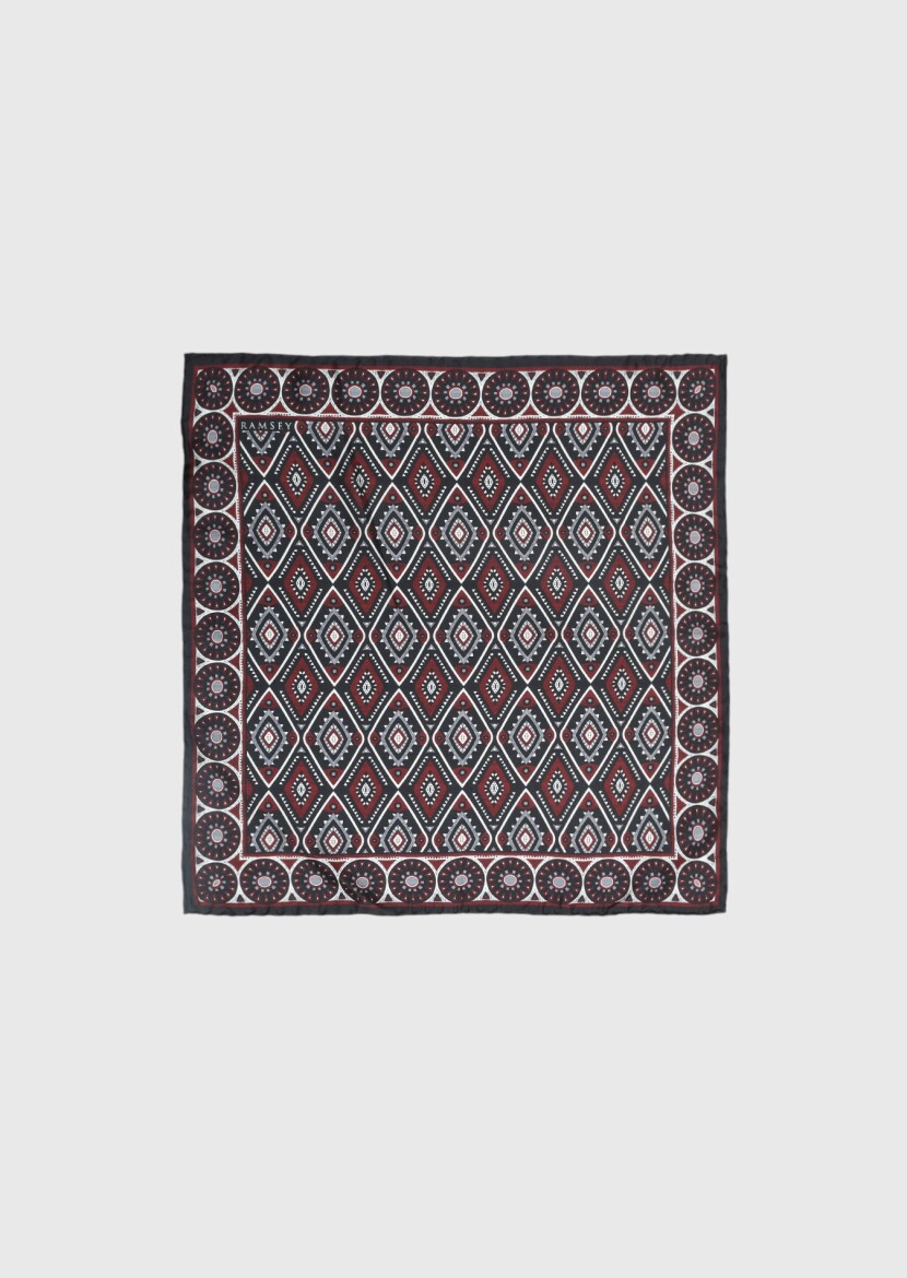 Burgundy Handkerchief - 1