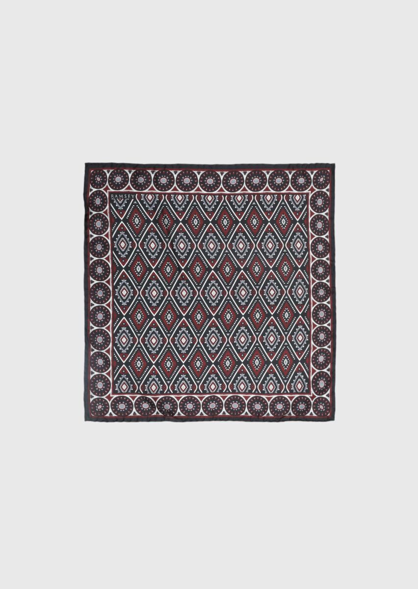 Burgundy Handkerchief - 1