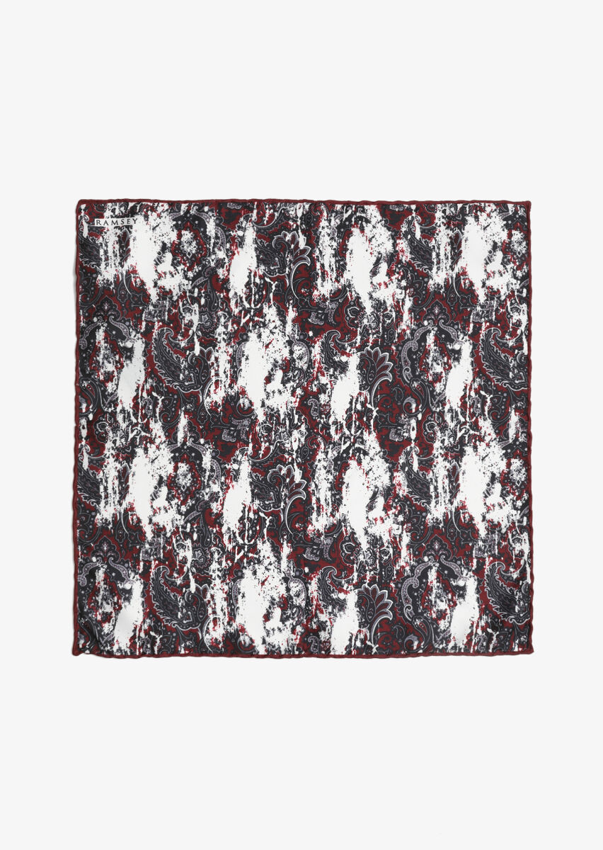 Burgundy Handkerchief - 1