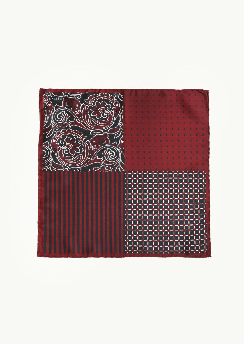 Burgundy Handkerchief - 1