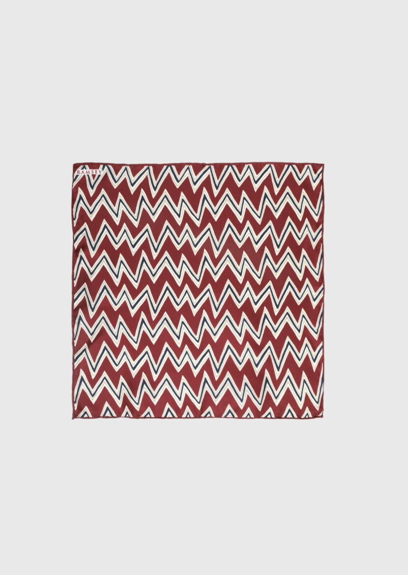 Burgundy Handkerchief - 1