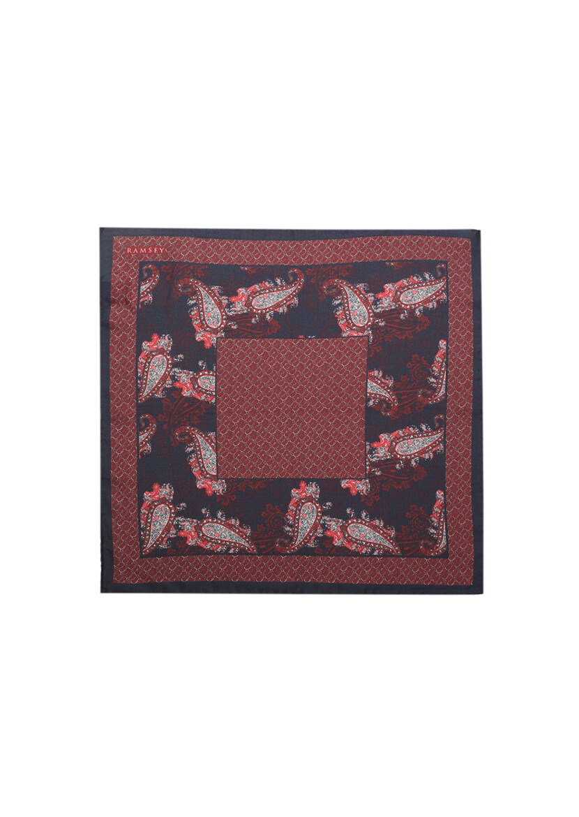 Burgundy Handkerchief - 1
